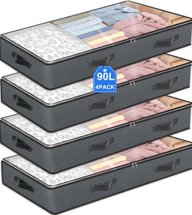 BiCINE 90L under bed storage with reinforced handles keeps bulky items easy to pull out.