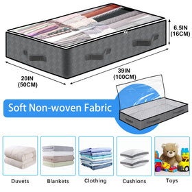 BiCINE under-bed storage with durable two-way zippers protects contents from dust and moisture.