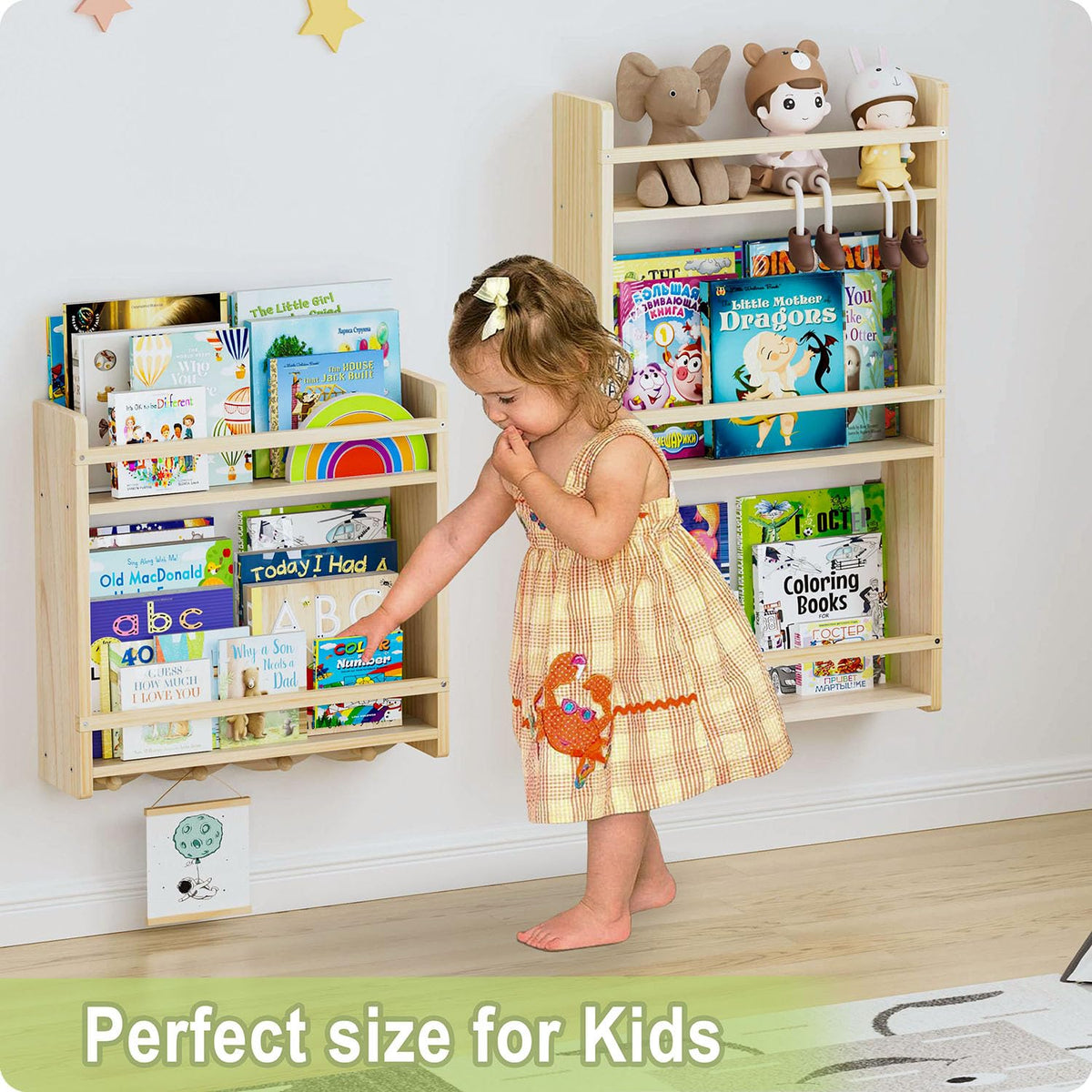 Bidami living room setup uses the 3-tier shelf for tidy display.