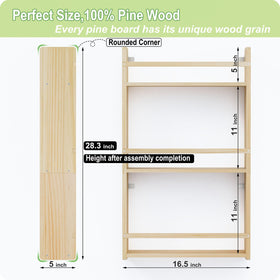 Bidami kids wall bookshelf mounted on wall demonstrates space-saving design.