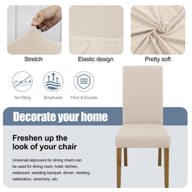 BIETYONE solid-color slipcover offers quick decor updates and chair protection.