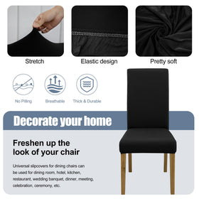 BIETYONE dining chair slipcover solid color adds seasonal style and easy maintenance.