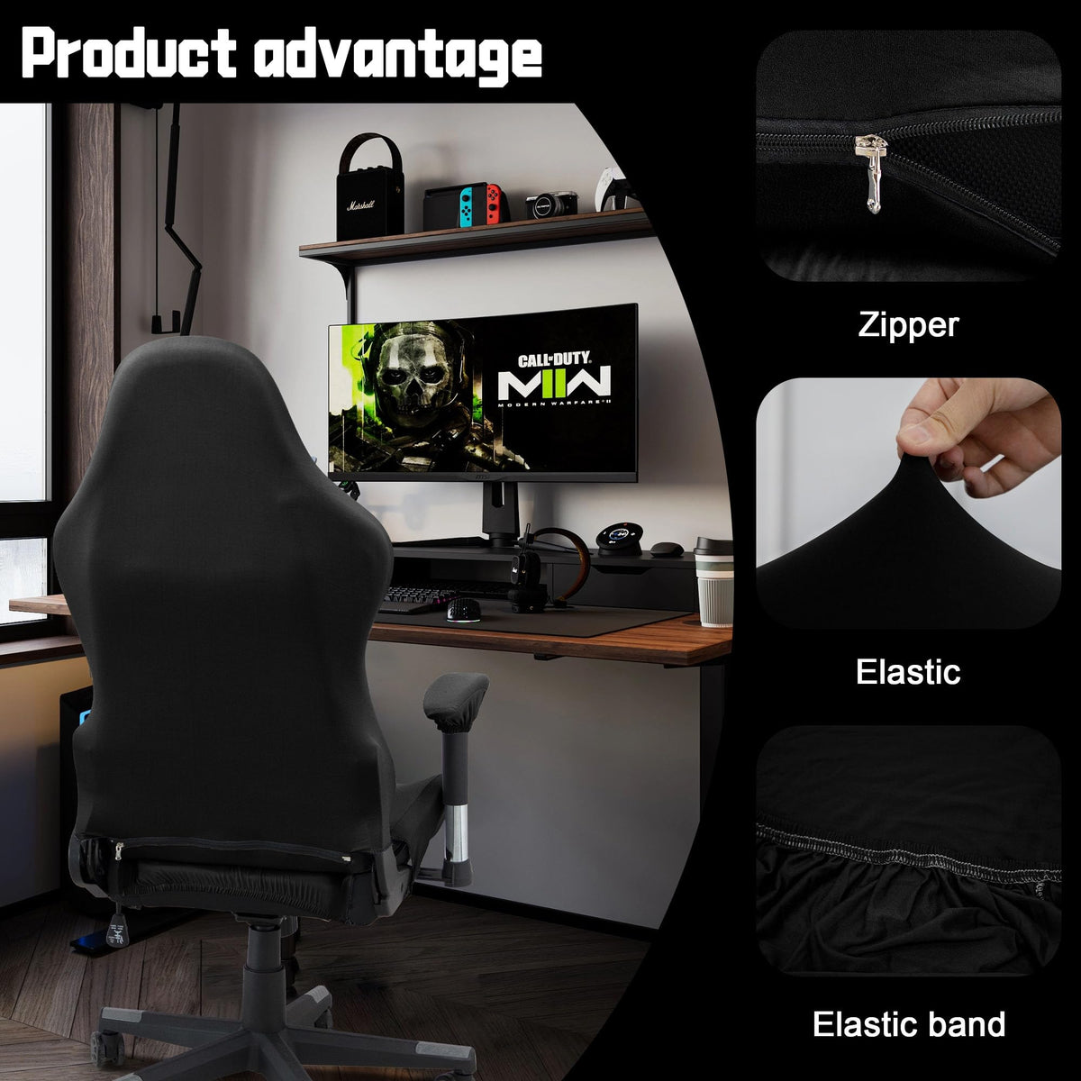 BIETYONE seat closeup highlighting soft microfiber fabric and stretch