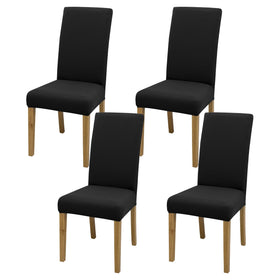BIETYONE parsons chair slipcover in beige highlighting stretch fit and chair protection.
