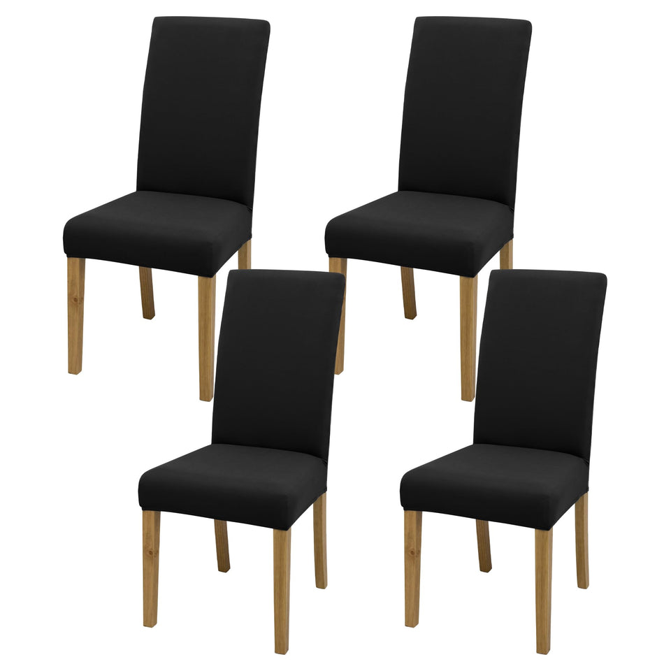 BIETYONE parsons chair slipcover in beige highlighting stretch fit and chair protection.