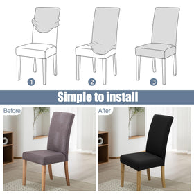 BIETYONE parsons slipcover with elastic bottom stays secure and neat.