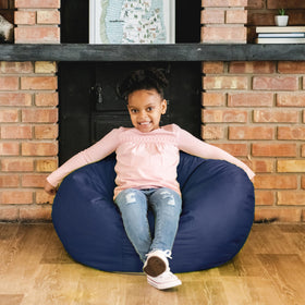 Big Joe bean bag chair with integrated handle for easy transport