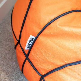 Big Joe sports ball bean bag chair is refillable for ongoing comfort and versatility.