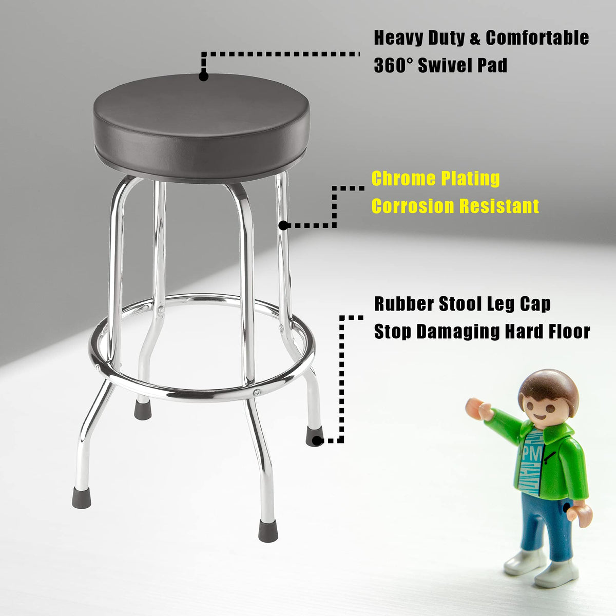 BIG RED Torin stool close-up of foam padding for comfort