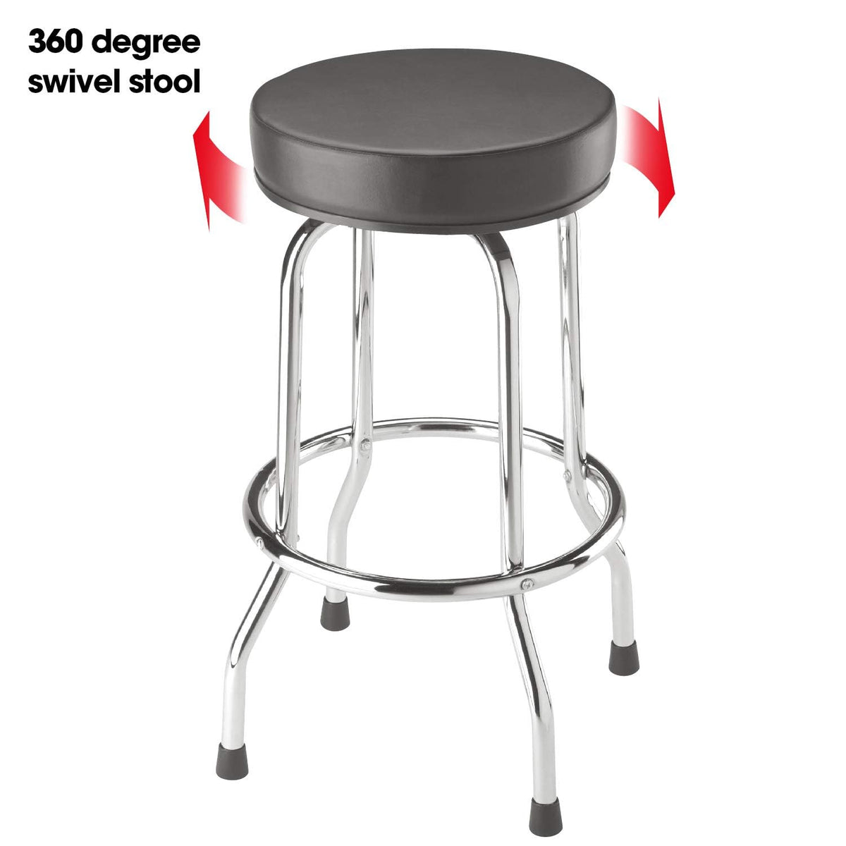 BIG RED Torin seat close-up showing 14.5-inch diameter padded seat