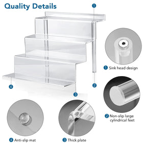 Bigantss Cologne organizer tiered riser provides stable stacking for fragrances.