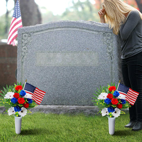 Biggun cemetery decor with American flags elevates memorials