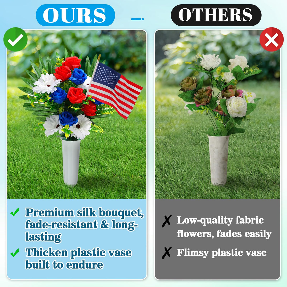 Biggun vase and foam setup for easy arrangement