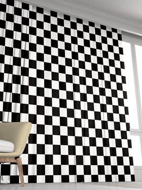 BigLixhgg black-and-white curtains help create a cozy, private space.