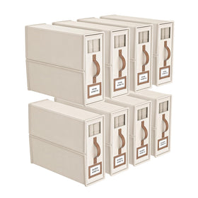 BigPonPon 8-pack bed sheet organizer with window for quick content identification.