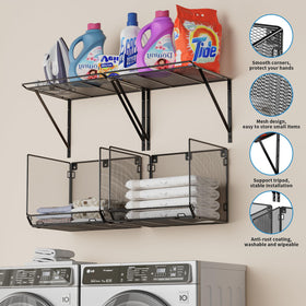 BigPonPon drying rack mounted on wall, elevating garments for air circulation.