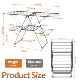 Bigzzia rack usable indoors and outdoors for versatile drying