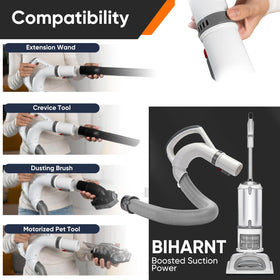 BIHARNT anti-static handle reduces friction for comfortable cleaning sessions.