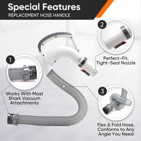 BIHARNT hose features steel wire core for long-lasting strength during pet hair cleanup.