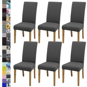BIETYONE chair covers with stretch fabric for a snug, wrinkle-free dining room look
