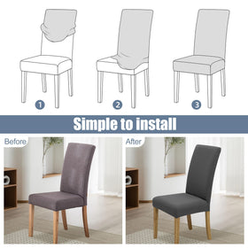 BIETYONE parsons slipcover with bottom elastic band stays secure