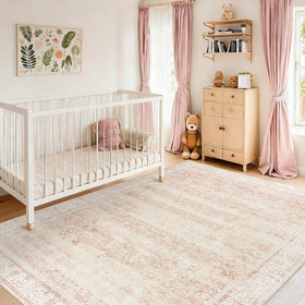 BILEEHOME rug with rubber backing for slip resistance on hard floors