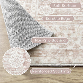 BILEEHOME vintage distressed pattern rug for chic boho interiors