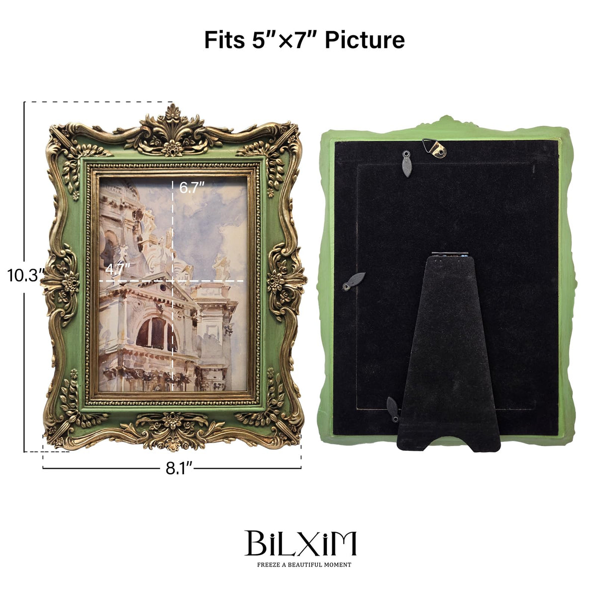 bilxim clear glass front keeps photos clearly visible
