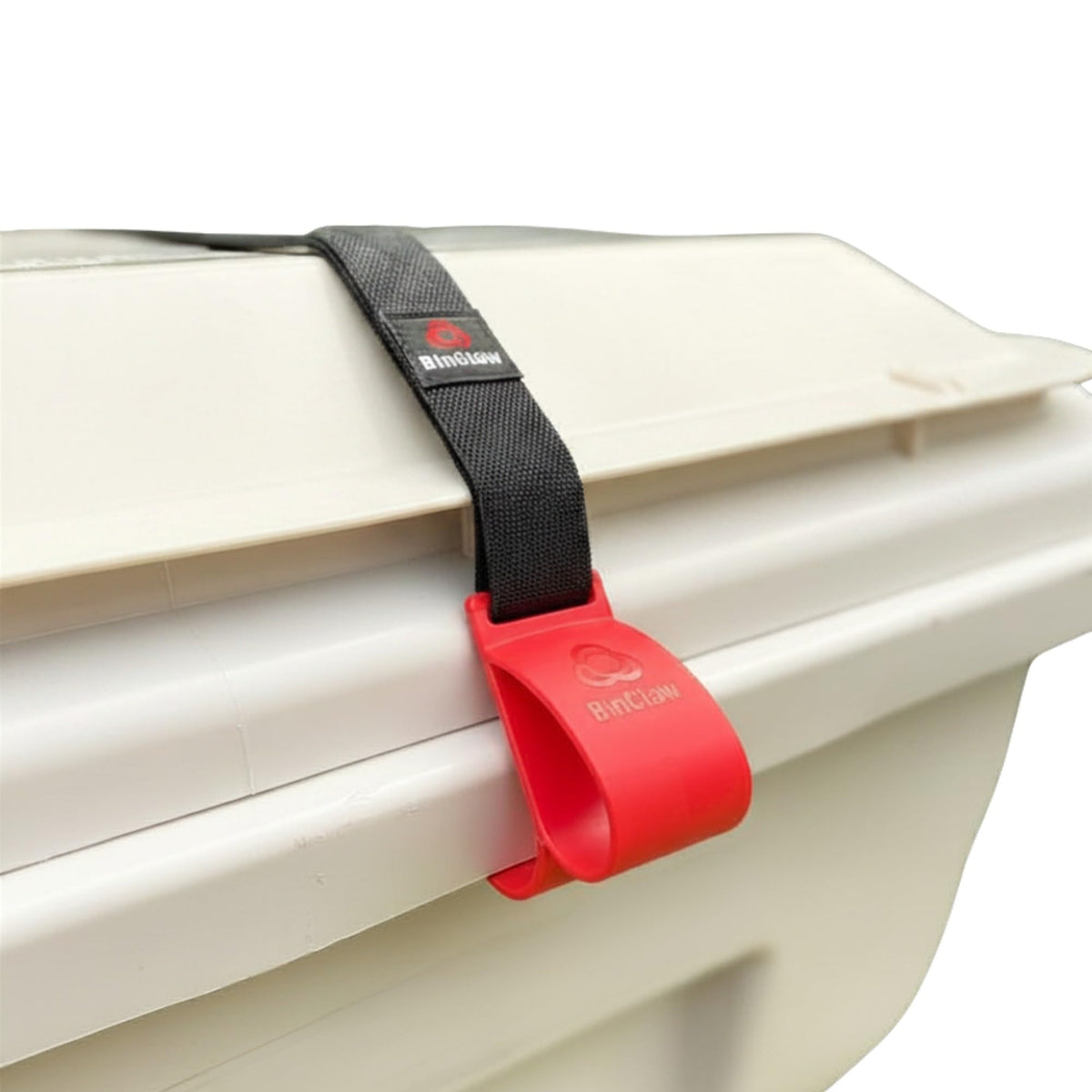 BinClaw one-handed no-touch handle keeps lid accessible without touching waste