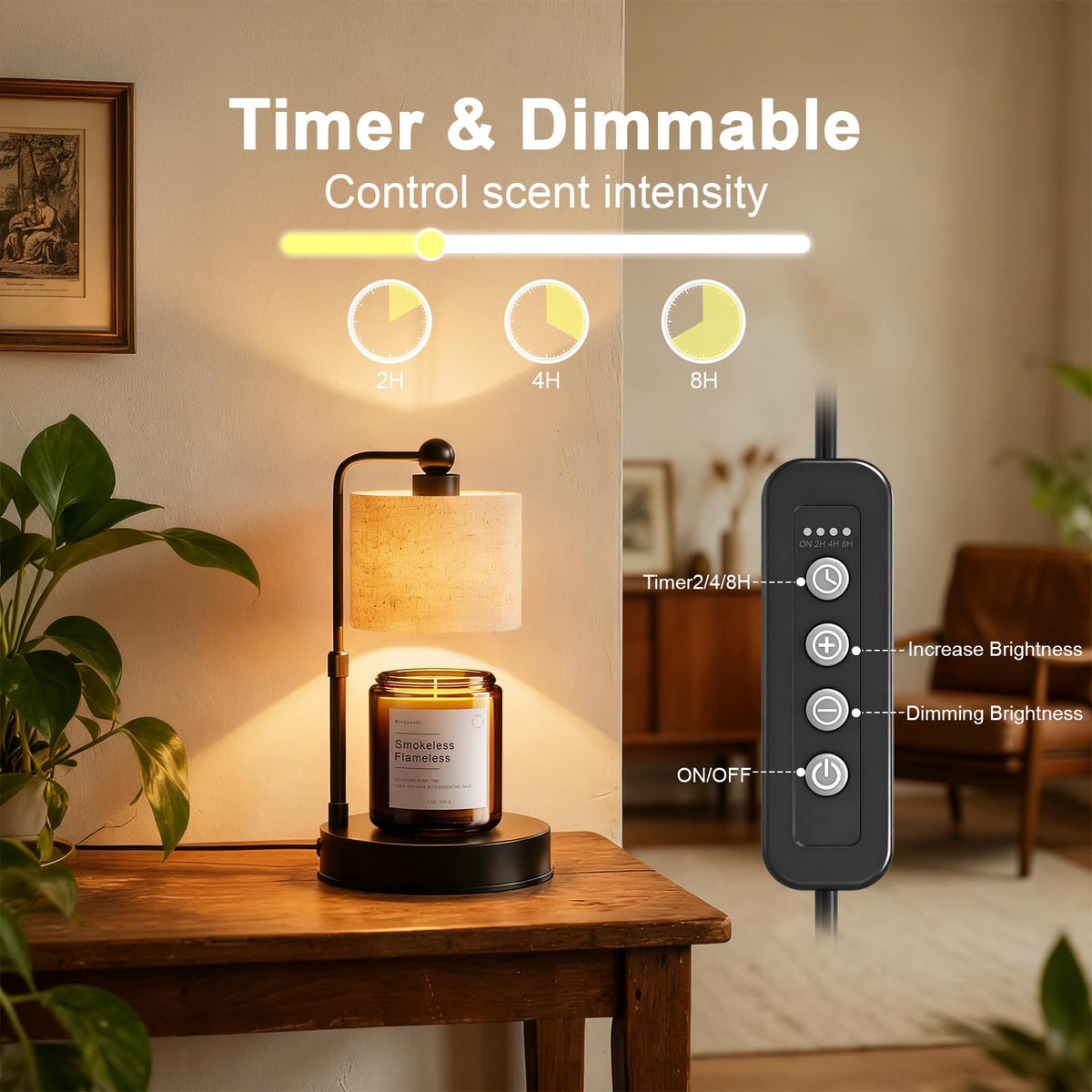 Bingyouth lamp provides dimmable brightness for mood control.