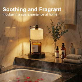 Remote control enables easy power, brightness, and timer adjustments.
