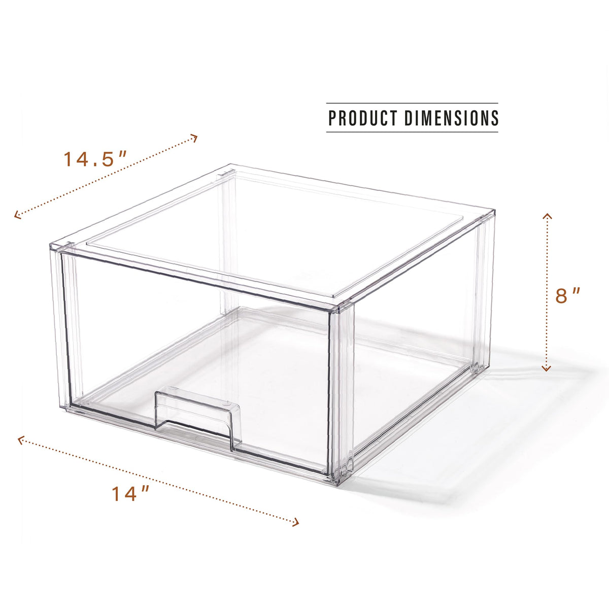 BINO clear stackable drawer fridge organizer shows contents at a glance