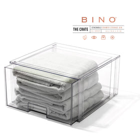 BINO clear stackable drawer pantry storage saves space and reduces clutter