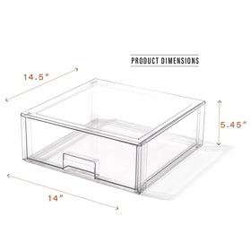 BINO clear stackable drawer in pantry for neat organization and visible contents