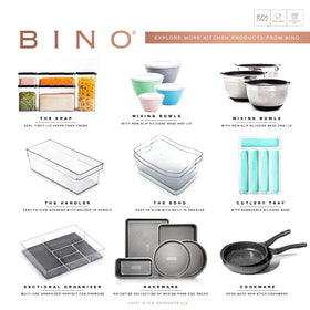 BINO kitchen storage drawers, stackable elegance for dishware and supplies.
