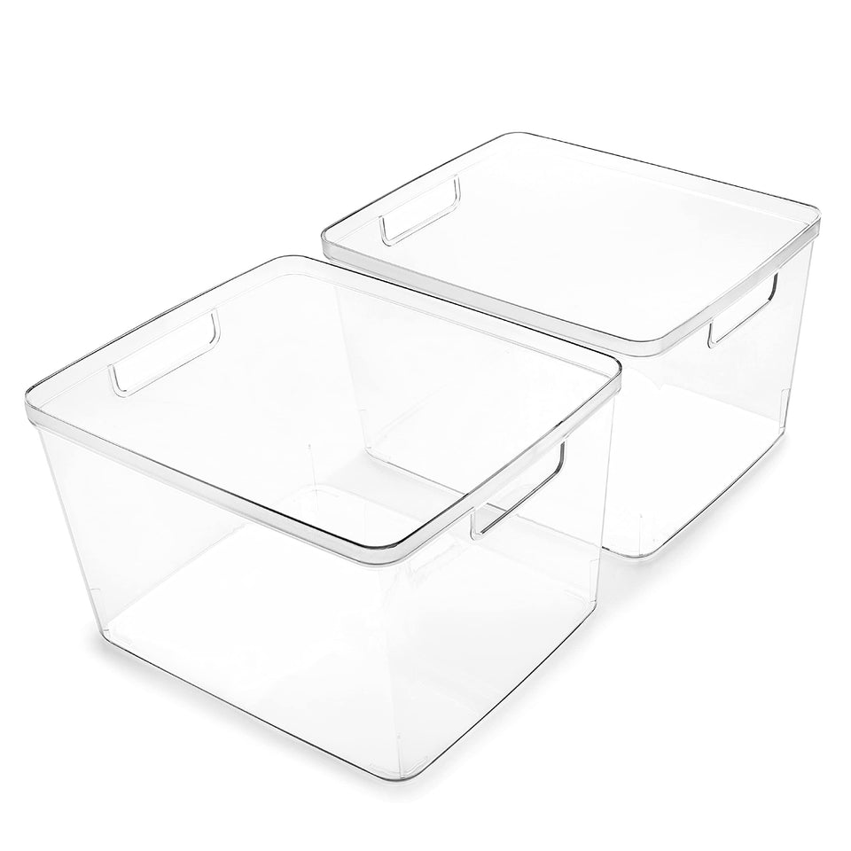 BINO Lucid Collection large clear bin front view for quick visibility and access