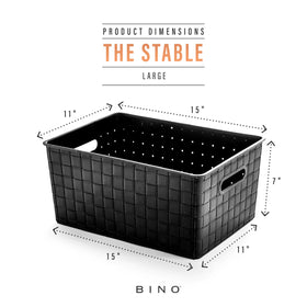 BINO rectangular cabinet organizer with handles keeps items portable and neatly separated