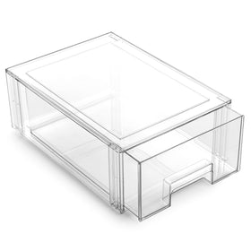 BINO stackable storage drawers, large clear front view for pantry organization.