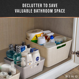 BINO toy organizer basket keeping toys organized and accessible.