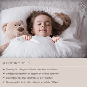 BIOWEAVES protector fits 20x30 queen pillows with ease