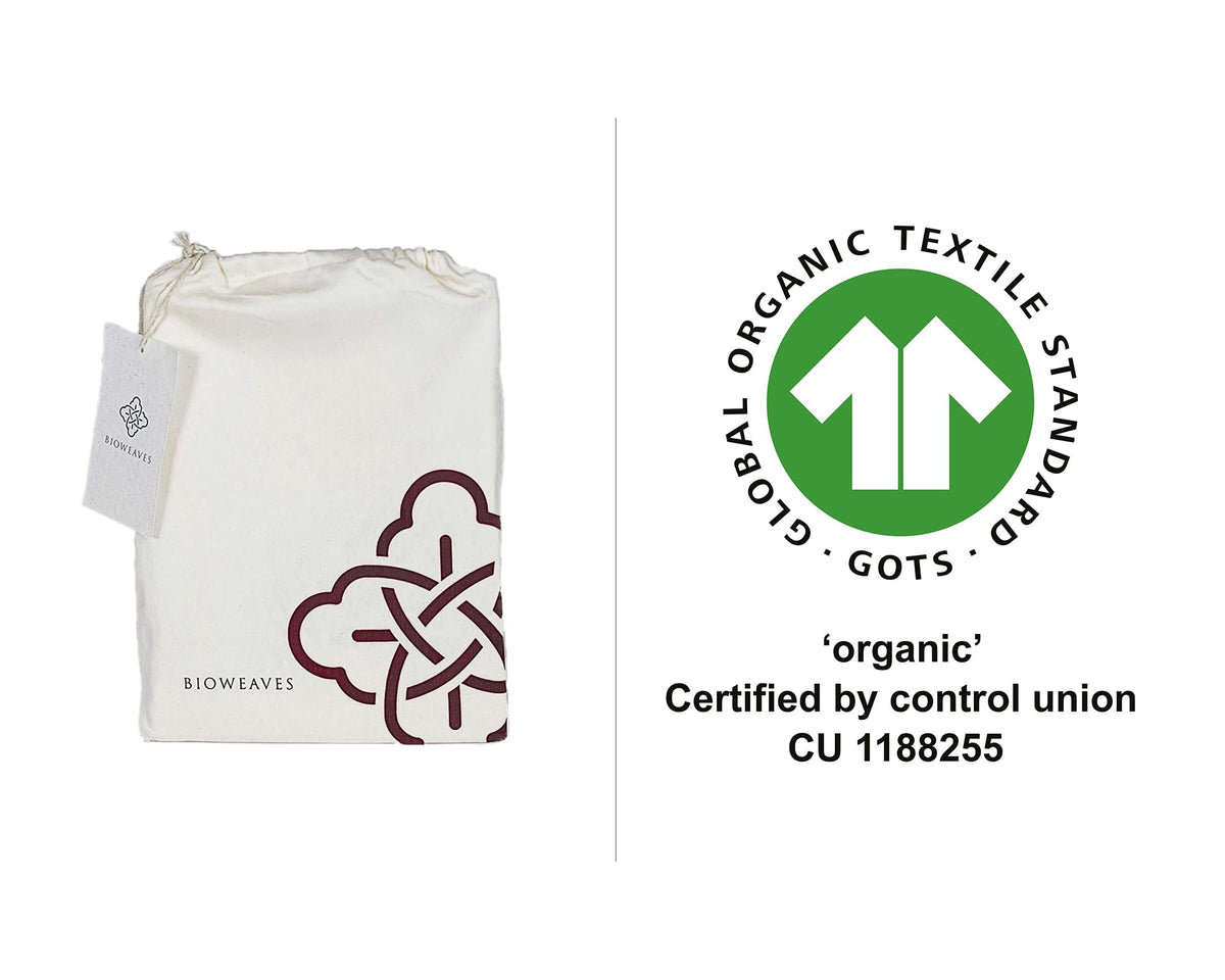 BIOWEAVES fair trade facilities badge indicates ethical production