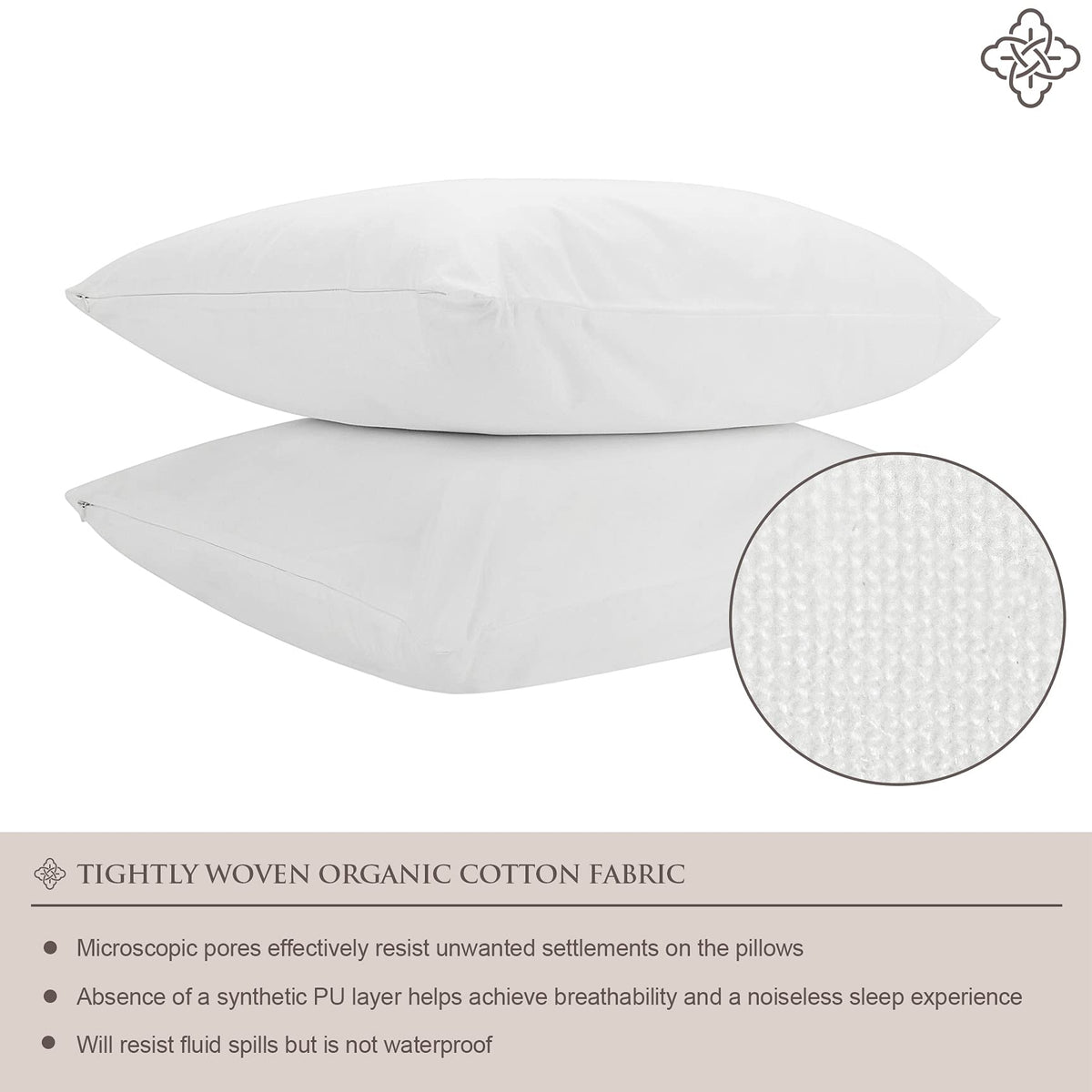 BIOWEAVES organic cotton shell guards against stains and dust