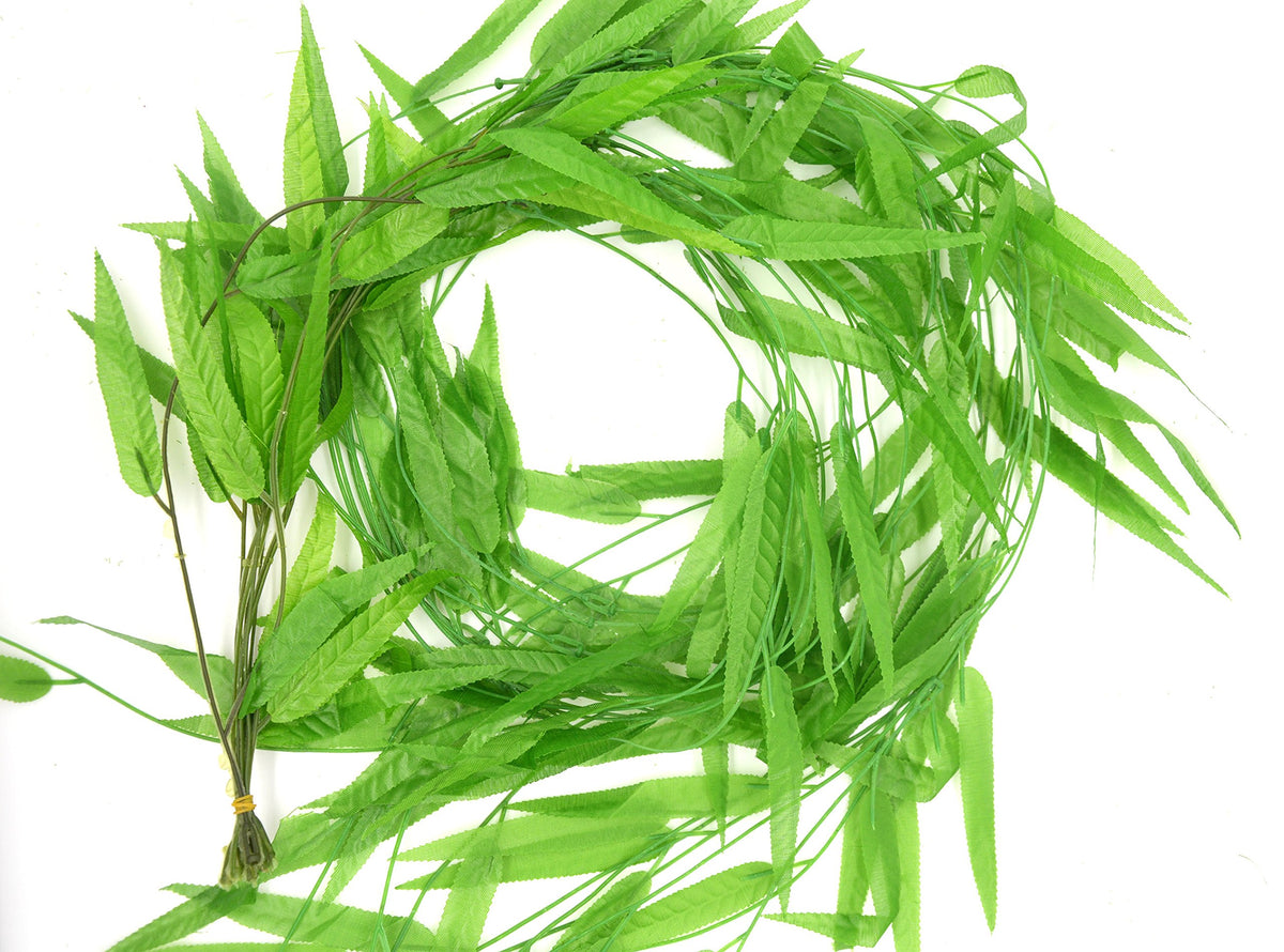 Bird Fiy greenery willow vine with lush leaves for shelves and mantels