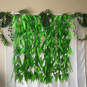 Bird Fiy detail silk leaves and plastic stems for durable decor