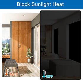 BirdNest blackout curtain in a bedroom providing enhanced privacy and darkness.