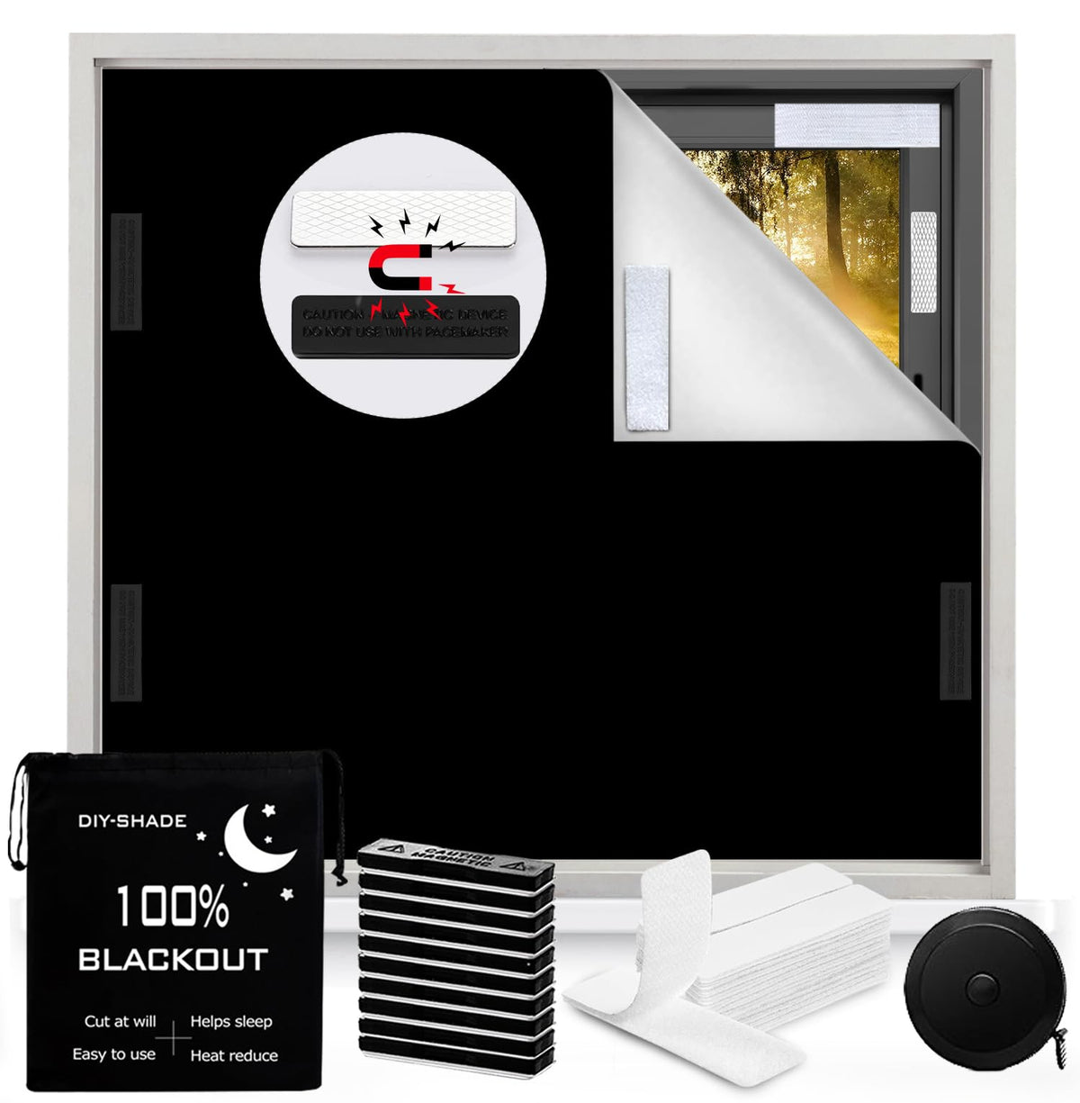 BirdNest blackout curtain 57x79 inches offering full darkness and privacy.