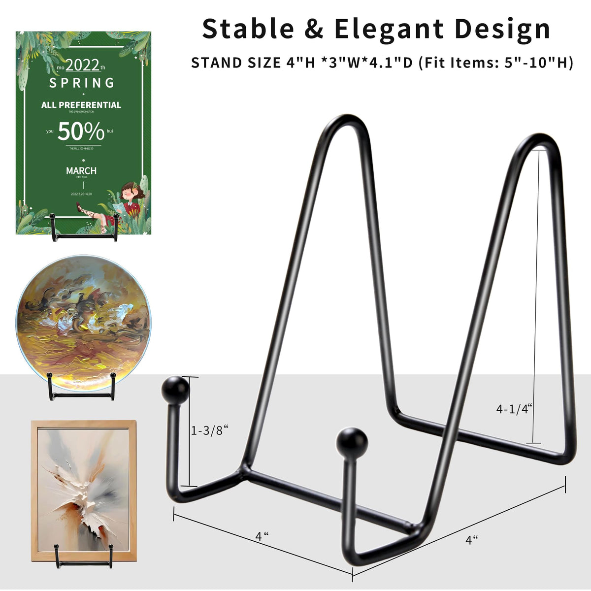 Birity plate stand wedding decor metal for tabletop elegance