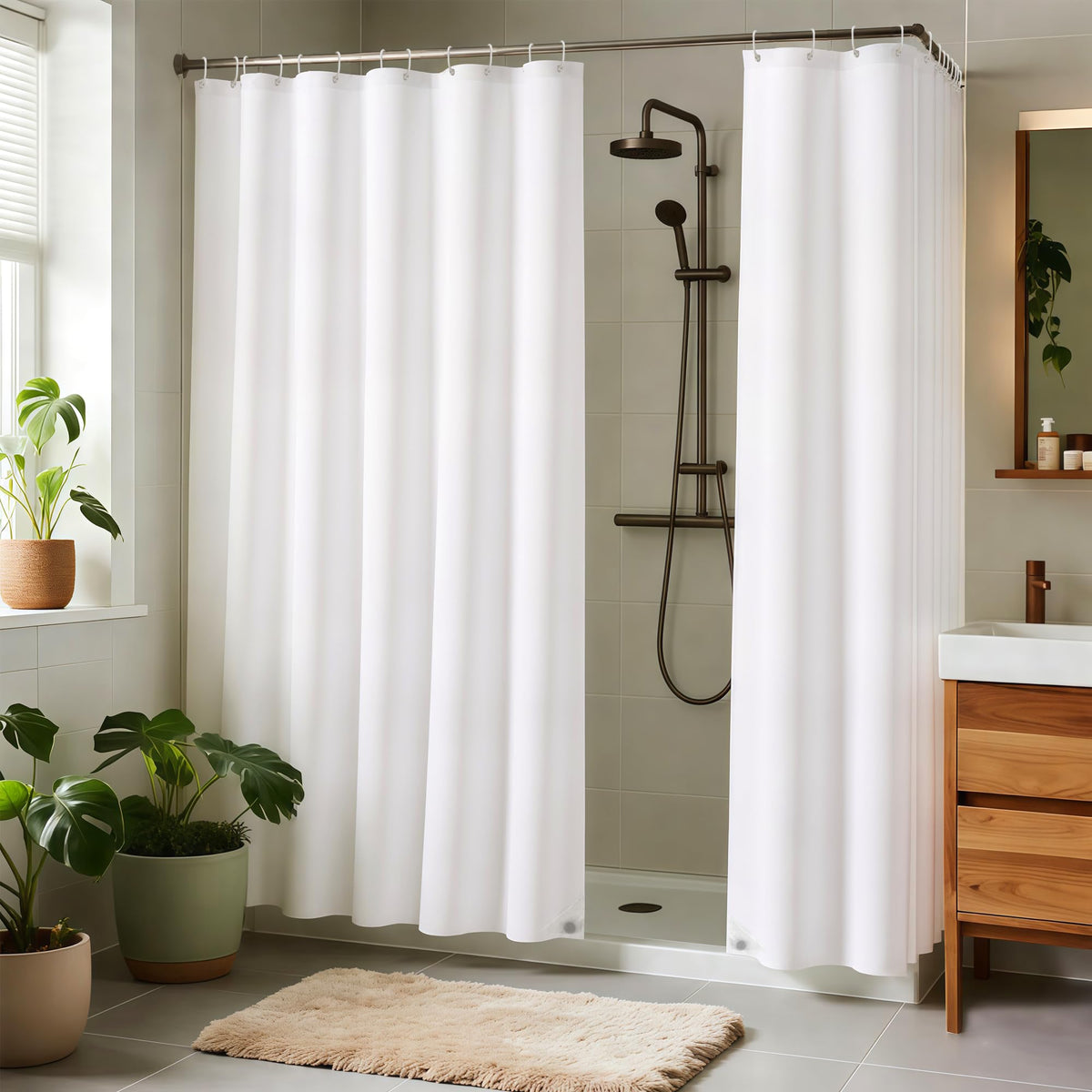 Biscaynebay liner with dual-weight bottom and magnets to stay in place