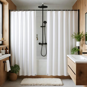 Two-pack value fits standard tubs and protects floors and decor