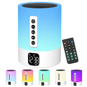 Biseoamz alarm clock Bluetooth speaker for clear audio at night and mornings
